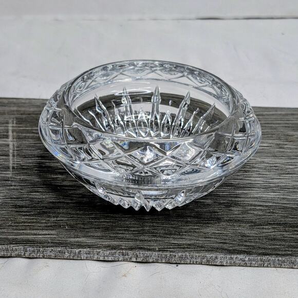 Princess House 80s Vtg Lead Crystal Glass 3-Way Candle Holder Pattern #845 - Picture 5 of 5